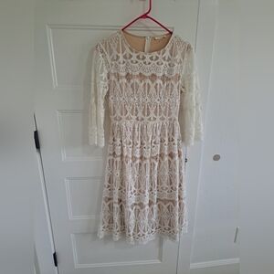 Lace Dress with Long Sleeves